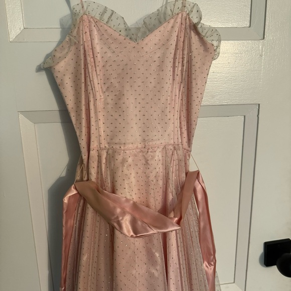 Gunne Sax by Jessica McClintock Vintage Pink Tulle Prom Dress- Size 5 - Picture 1 of 15